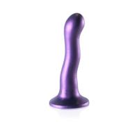 Dildos clásicos marca OUCH! Dildo vaginale con ventosa Ultra Soft Curvy G-Spot Dildo 7''/17 cm Metallic Purple