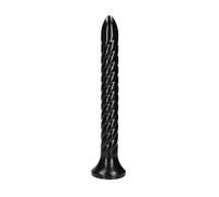 Dildos clásicos marca OUCH! Fallo anale con ventosa Swirled Anal Snake 12''/ 30 cm Black