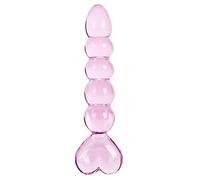 Dildos clásicos marca S Pleasures Crystal VENUS es un dildo de vidrio rosa transparente diseñado para la estimulación tanto anal como vaginal