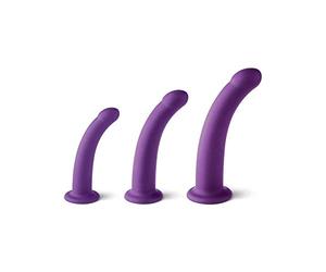 Dildos clásicos marca VIRGITE - SHE HAS THE POWER SET DE 3 DILDOS TALLA S/M/L MORADOS