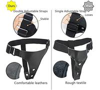 Dildos con arnés - Strap-On Harness Arnés Ajustable 2 Dildos Cuero Doble Consoladores para Lesbianas Consoladores Sexuales Juguetes Eroticos Jug