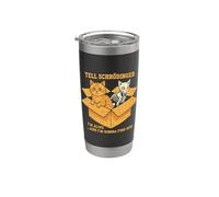 Dile a Schrödinger que estoy vivo y vengo por él Física Vaso térmico de acero inoxidable de doble pared