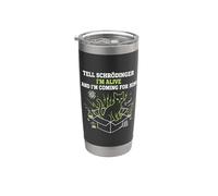 Dile a Schrödinger que estoy vivo y vengo por él Física Vaso térmico de acero inoxidable de doble pared