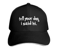 Dile a tu Perro Que Dije Hola Camiseta Divertida del dueño del Perro Amante de los Perros Camiseta Calcetinas de Pegatina. Gorra de béisbol Gorra de Verano para niñas y Hombres