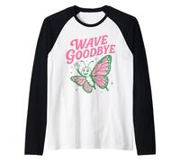 Dile adiós a Butterfly, Feliz y Divertido último día de Clases de Verano Camiseta Manga Raglan