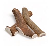 Dilecti Asta de Ciervo para Perros - Chuches masticables Tipo mordedor para el Cuidado Dental Plaque Off, sustituto de Cuernos y Huesos - Dividida S (Paquete de 3)