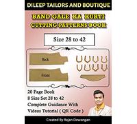 Dileep Tailors Band Gala Kurti Paper Cutting Patterns With Cutting Tutorial Book Set Of 8 Size From 28-42