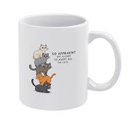 Dilema Humorístico Del Amor Con Los Gatos Tazas Cerámica Taza De Café Con Asa Taza 330Ml Para Bebidas Hogar Oficina