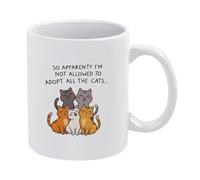 Dilema Humorístico Del Amor Con Los Gatos Tazas Cerámica Taza De Café Con Asa Taza 330Ml Para Leche Hogar Capuchino