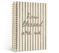 Dilemat Christian Notebook Journal,Bible Verse Prayer Journal for Women,Christian Gifts for Women,Neutral Striped Bible Prayer Journal for Women,How Blessed Are We Hardcover Spiral Notebook 5.5x8.3