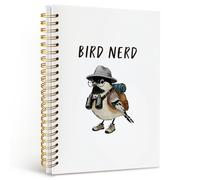Dilemat Funny Bird Nerd Spiral Notebooks,Cute Birds Watching Journal,Birds Lovers Watchers Gifts for Women Men Journal,Gift for Birds Lovers Nerd Hardcover Spiral Notebook 5.5x8.3 Inch