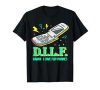 DILF Damn I Love Flip Phones Vibes Retro Mobile Vibes Camiseta