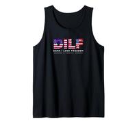 DILF Damn I Love Freedom Funny Patriotic USA Pride Tees Camiseta sin Mangas