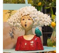 DiliComing Estatuas de jardín para Mujer, estatuas de Cabeza para decoración del hogar, 11 Pulgadas, Estatua de Arte Moderno para el hogar y el jardín, Acción de Gracias para Mujeres, 10.5 x 5.5 x 11
