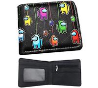 Dilightnews Among Us Cartera Linda De Dibujos Animados, Billetera Infantil De Dibujos Animados, Billetera Niño Juego, Cartera Plegable De Moda, Regalo para Niños, Niñas, Niños (Negro)