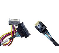 Diliving Adaptador PCIe GEN5 SlimsSAS x4 a U.3 NVMe, SFF-8654 de 38 pines a SFF-8639 cable de 68 pines, con alimentación SATA, 75 cm