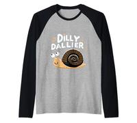Dilly Dallier Procrastinación Tiempo de Desperdicio ||- Camiseta Manga Raglan