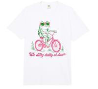 Dilly Dally En Dawn Frog Ciclismo Divertido Comfort Colors Adult Heavyweight T-Shirt