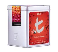 Dilmah Italian Almond Te Negro, 20 Bolsitas de Hojas Premium, Origen Unico de Ceilan con almendra, Intenso y con Cuerpo, producido de forma etica por la empresa familiar de Sri Lanka que lo fundo