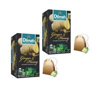 Dilmah® | Té negro de miel y jengibre de origen único | Té Negro Ceilán Sabores Jengibre y Miel - 2 x 20 Bolsitas de Té (2 x 40 Gr)