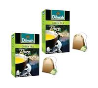 Dilmah® | Té Verde Puro 100% Natural | Té Verde Ceilán Filtros Envuelto Individual - 2 x 20 Bolsas de Té (2 x 30 Gr)