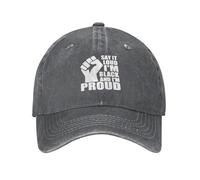 Dilo En Voz Alta: Soy Negro Y Estoy Orgulloso Hombres Mujeres Aire Libre Gorra Peso Ligero Gorra-Deportiva Vintage Protección Solar Gorras para Caza Viaje Hip Hop