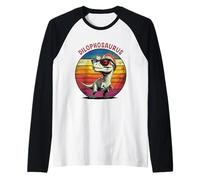 Dilophosaurus Dinosaurio Chibi Kawaii Dino Niños Camiseta Manga Raglan