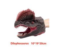 (Dilophosaurus) Marionetas de mano de dinosaurio realistas Figura de juguete animal
