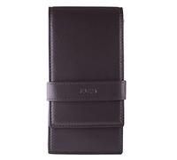 DiLoro Leather Quad Pen Case Pencil Pouch Holder for Four Fountain Ballpoint Rollerball Pens and Pencils (Nappa Brown)