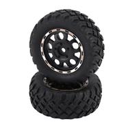 Dilwe 1 par de Neumáticos RC, Ruedas de Goma Antideslizantes para Camión RC de Repuesto para Camión de Control Remoto 3101A F4312