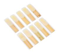 Dilwe 10 Cañas de Saxofón Alto 2.5, Accesorios de Viento de Madera para Saxofón Plano Mi con Caja Transparente, para Principiantes, Educadores, Estudiantes, Músicos Profesionales