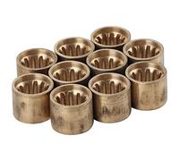 Dilwe 10 unidades de taco de piscina, material de cobre, alto impacto resistente contra el agrietamiento, con 10 unidades de puntos de colección, para billar snooker Poolkeu Accesorios de reparación