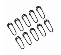 Dilwe 10 Unids/bolsa Pequeña Cremallera Negra Tira Cuerda para Ropa, Cremallera Antideslizante Tiradores Deslizantes para Mochila de Viaje