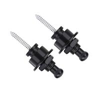 Dilwe 2 Cerraduras para Correa de Guitarra, Piezas de Repuesto de Metal con Tornillo en Posición de Bloqueo, para Guitarra Eléctrica (BLACK)