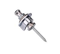 Dilwe 2 Cerraduras para Correa de Guitarra, Piezas de Repuesto de Metal con Tornillo en Posición de Bloqueo, para Guitarra Eléctrica (SILVER)