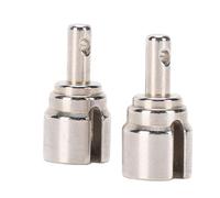 Dilwe 2 Copas de Eje F5023, Piezas de Repuesto de Copa de Eje de Rueda Delantera RC de Acero Inoxidable con Transmisión de Potencia Precisa, Compatible con Coche HAIBOXING 3101A RC