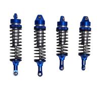 Dilwe 2 Pares de Amortiguadores de Choque de Automóvil RC, Kit de Amortiguador de Choque Trasero de Aleación de Aleación de Aluminio con Amortiguación para Rastreador RC de 4x4 1/10 a (Plata)