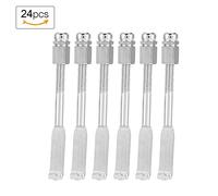 Dilwe 24 Pcs Ganchos de Banjo, 5.4-6.4cm Longitud Ajustable Ganchos de Banjo Guitarra Hook Holder Banjo Ganchos Planas Partes Accesorios(Plata) Accesorios de Juego
