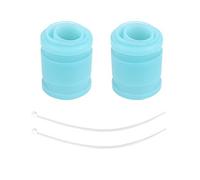 Dilwe 2Pcs RC Coche Acoplador de Escape, 1/10 Suave Silicona Escape de Goma Pipe Tube Tubing Coupler Sleeve para RC Modelo Coche(Azul Claro)