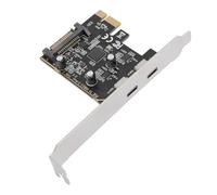 Dilwe 2x 5GBPS USB C Ports Card de Expansión PCIe Dual USB 3.2 Gen 1 Tipo C Adaptador con Chip ASM1042 para la Actualización del Informático de PC de Escritorio