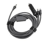 Dilwe 3 en 1 Cable de Alimentación DC Masculino Masculino USB Tipo C Adaptador de Cargador de Automóvil Compacto Portátil con Cable de Alimentación de 18AWG Material Estancado para Mini Dispositivo