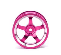 Dilwe 4 Cubos de Rueda RC 1/10, Adaptador de Cubo Hexagonal de Tracción de Rueda de Aleación de Aluminio para HSP 94123 Touring Drift Car (Pink)