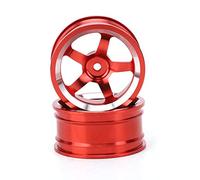 Dilwe 4 Cubos de Rueda RC 1/10, Adaptador de Cubo Hexagonal de Tracción de Rueda de Aleación de Aluminio para HSP 94123 Touring Drift Car (Rojo)
