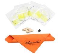 Dilwe 4 en 1 de Juego Violin Strings & Rubber Mute & Maple Wood Bridge & Cleaning Cloth Accesorios Kit