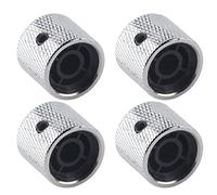 Dilwe 4 Perillas de Repuesto para Guitarra Eléctrica de Aleación de Aluminio con Llave Hexagonal para Accesorios de Instrumentos musicales. (SILVER)