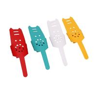 Dilwe 4 Uds. De Cuerda De Cuero PU para Acampar, Pantalla para Exteriores, con Luz De Advertencia Intermitente para Tienda, Dosel, Cuerda Colgante, Decoración, Cubierta De Luz
