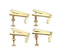 Dilwe 4Pcs Afinadores del Ajustador de Cadena, Sintonizadores Ajustables Afinador de Violín Fino para 3/4 4/4 Violoncelo (Oro)