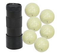 Dilwe 6 Pelotas de Fluorescentes, Pelotas de Entrenamiento de Brillantes con Luz de Práctica Nocturna con Doble Capa Fluorescente para un Mayor Tiempo de Brillo, sin Necesidad de