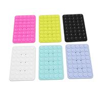 Dilwe 6 Piezas de Silicona de Succión de Doble Cara Estuche Monte Soporte para Teléfono Celular Agarre de Teléfono Inteligente con 40 Tazas de Succión para Espejos de Ducha Stalls