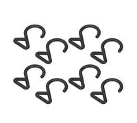 Dilwe 60 Ganchos para Colgar en 2 Formas, Gancho Giratorio de Gran Capacidad de Carga para Toldo de Tienda de Campaña, con Diseño Duradero de Plástico Negro (Diámetro interno 2,5 cm/1,0 pulgadas)